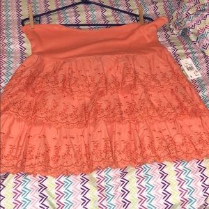 Coral Vanity Skirt NWT
